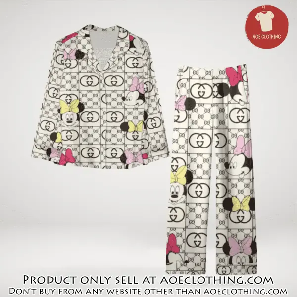 Trending luxury gc satin pajama set pjs1054 aoe2601377